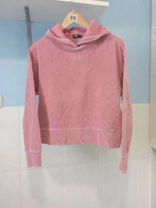 Sudadera rosa de pana S