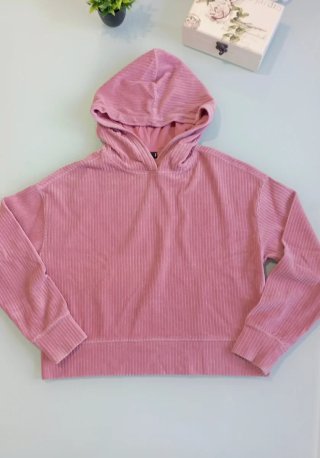Sudadera rosa de pana S
