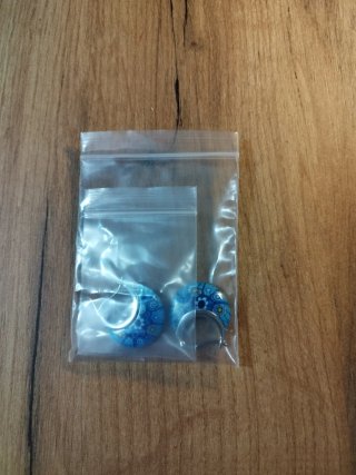 Pendientes Aro Vidrio y Acero