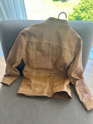 Chaqueta Zara Piel Marrón Talla S