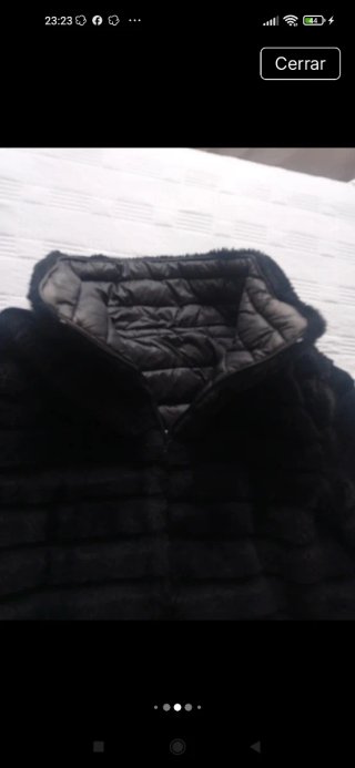 Abrigo reversible negro