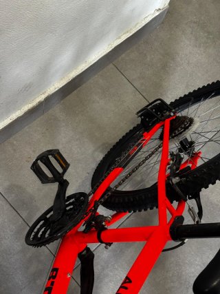 Bicicleta infantil Btwin roja,24 pulgadas
