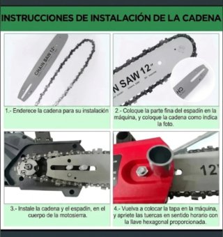 Motosierra Eléctrica 12 Pulgadas (2 Baterías)