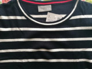 Jersey rayas azul marino y blanco
