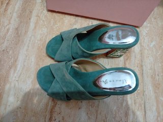 Zapatos Alma en Pena verdes tacón bloque