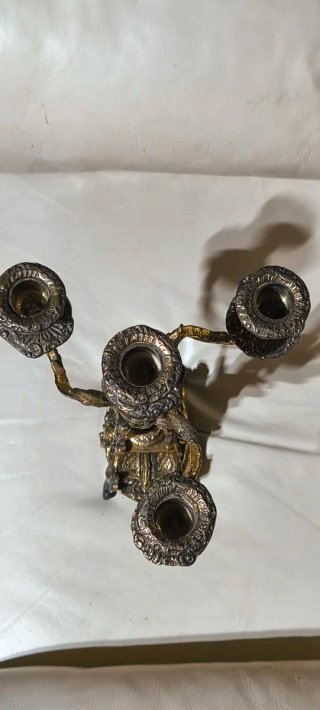 Candelabro antiguo de Bronce para 4 Velas