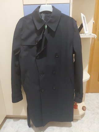 Gabardina negra hombre