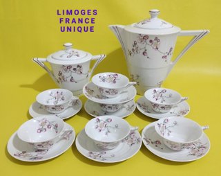 Juego de café Limoges porcelana