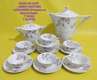 Juego de café Limoges porcelana