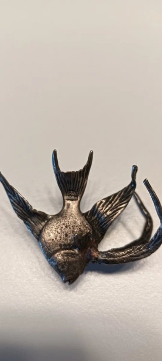 Tris mini pesci tropicali in argento