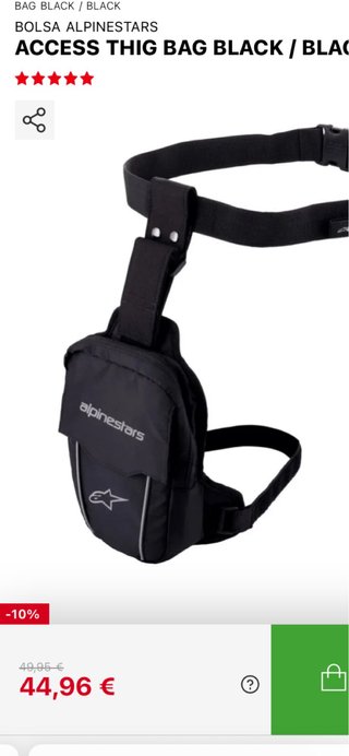 Pernera Alpinestars Negra