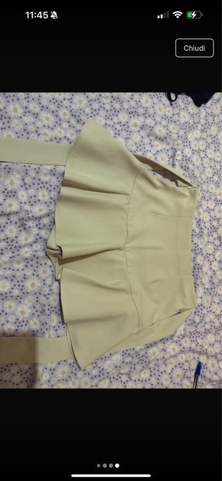 Gonna shorts Zara con lacci taglia S