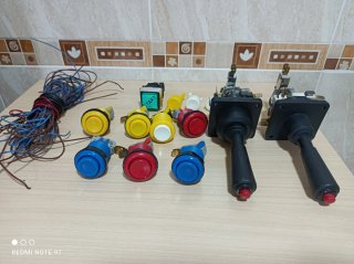 Lote Joysticks y Botones Arcade