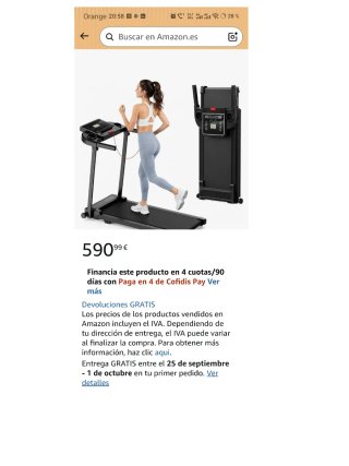 Cinta de correr y andar profesional