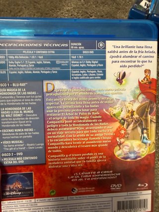 Blu-ray Campanilla y el Tesoro Perdido + DVD