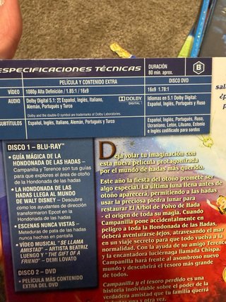 Blu-ray Campanilla y el Tesoro Perdido + DVD