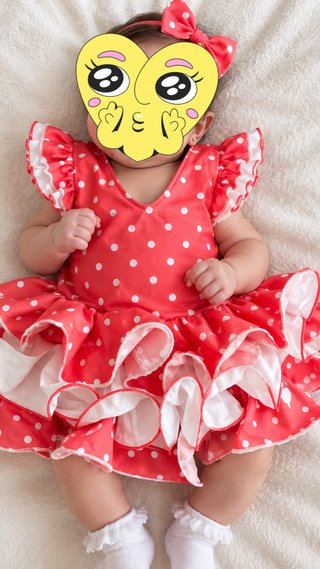 Traje Gitana Bebé 0-3 Meses Lunares