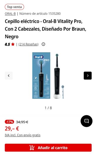 Cepillo Eléctrico Oral-B PRO VITALITY