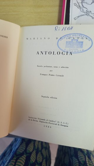 LITERATURA ARAGONESA - Mariano de Cavia 1980