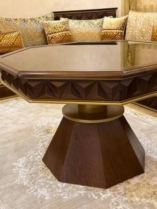 Salón marroquí tela y madera