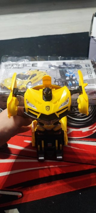 Coche Robot Policía RC Amarillo