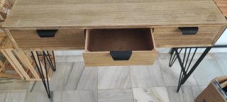 Mueble de entrada o tocador madera y metal