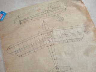 Dibujo a mano de avión años 60