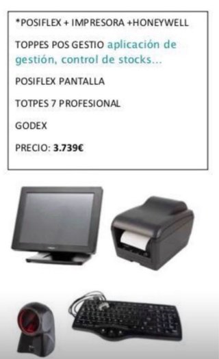 Posiflex + Impresora + Honeywell + Teclado