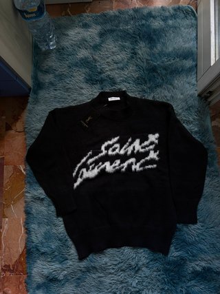 Maglione Saint Laurent Nero Bianco Nuovo
