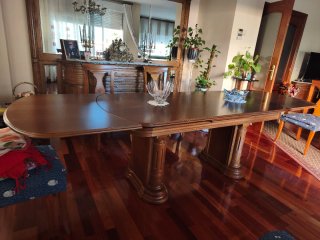 Mesa comedor extensible madera