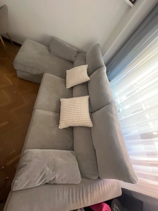 Sofá cama chaise longue Ikea gris