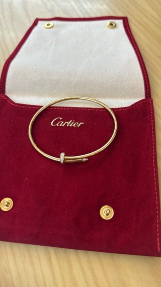 Pulsera Cartier Clou Oro con Diamante