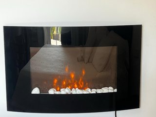 Chimenea Eléctrica Calefactor Negra
