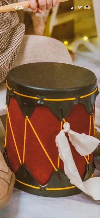 Tambor Navideño Infantil con Baquetas