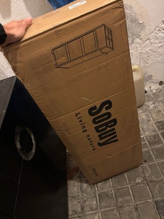 Mueble baño estrecho blanco