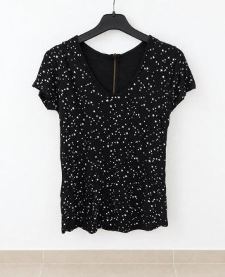 Camiseta negra estrellas mujer talla M