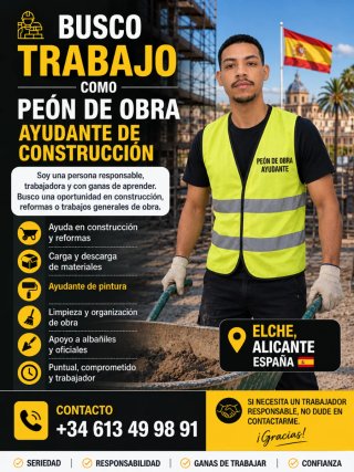 Estoy buscando trabajo en cualquier lugar.
