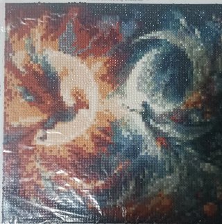 Lienzo Pintura Diamante Fénix y Luna