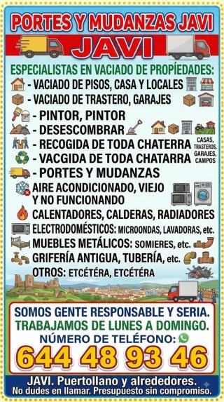 Portes y mudanzas