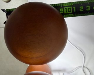 2Lámparas Seta Madera Recargable Marrón