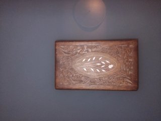Caja India Madera Tallada Artesanal