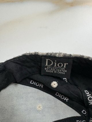 Gorra Dior CD Gris y Blanca