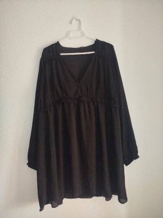 Vestido corto negro escote V Muse Talla S