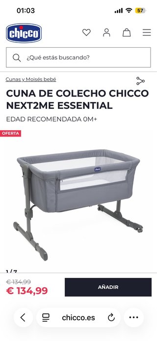 Cuna colecho Chicco Next2me