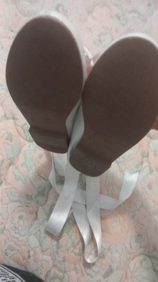 Zapatos planos Bass blancos con lazos 33