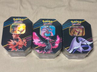 Pokemon TCG Latas Moltres-Zapdos-Articuno Cenit