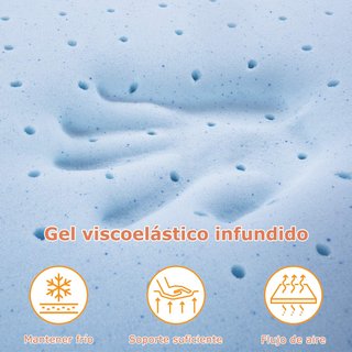 Maxzzz topper viscoelástico gel 7,5cm cubrecolchon