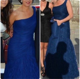 Vestido fiesta Pronovias Azul Talla M