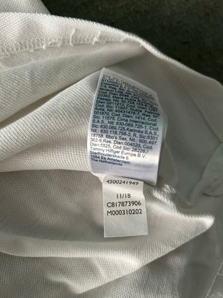 Polo Tommy Hilfiger Blanco Talla M