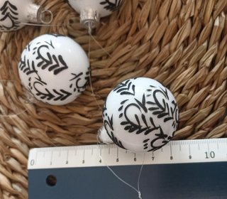 Bolas Navidad Cristal Diseño Negro